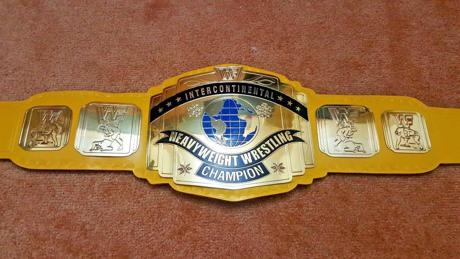 WWF INTERCONTINENTAL YELLOW Brass Championship Belt Ultra Power